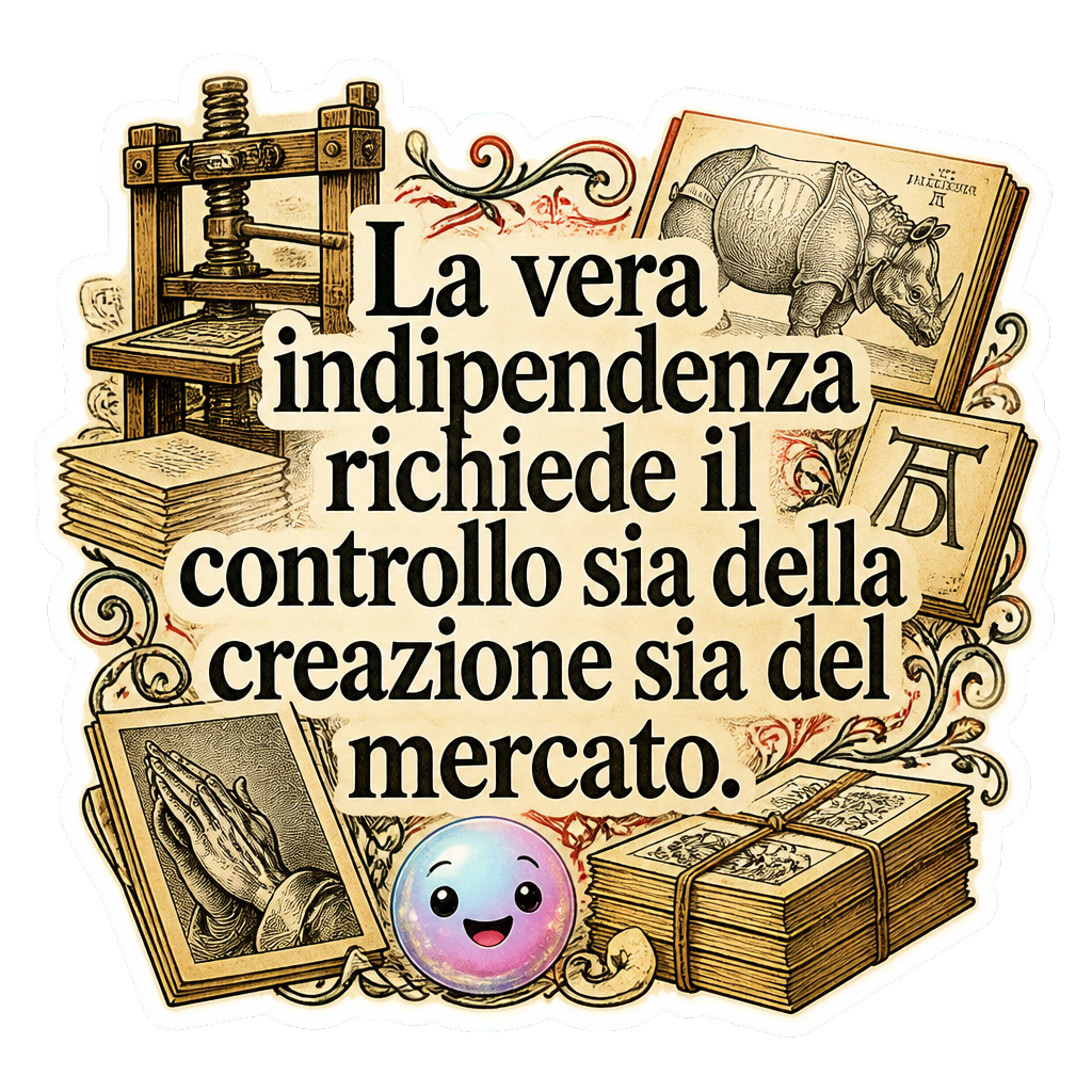 La vera indipendenza richiede il controllo sia della creazione sia del mercato.