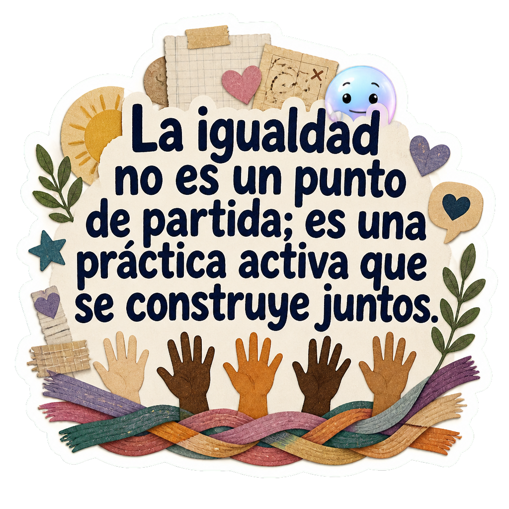 La igualdad no es un punto de partida; es una práctica activa que se construye juntos.