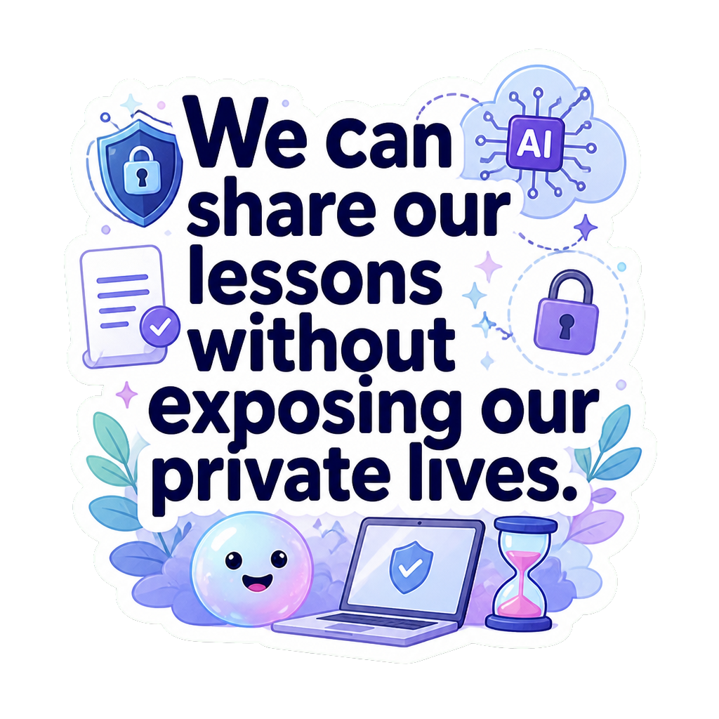 We can share our lessons without exposing our private lives.