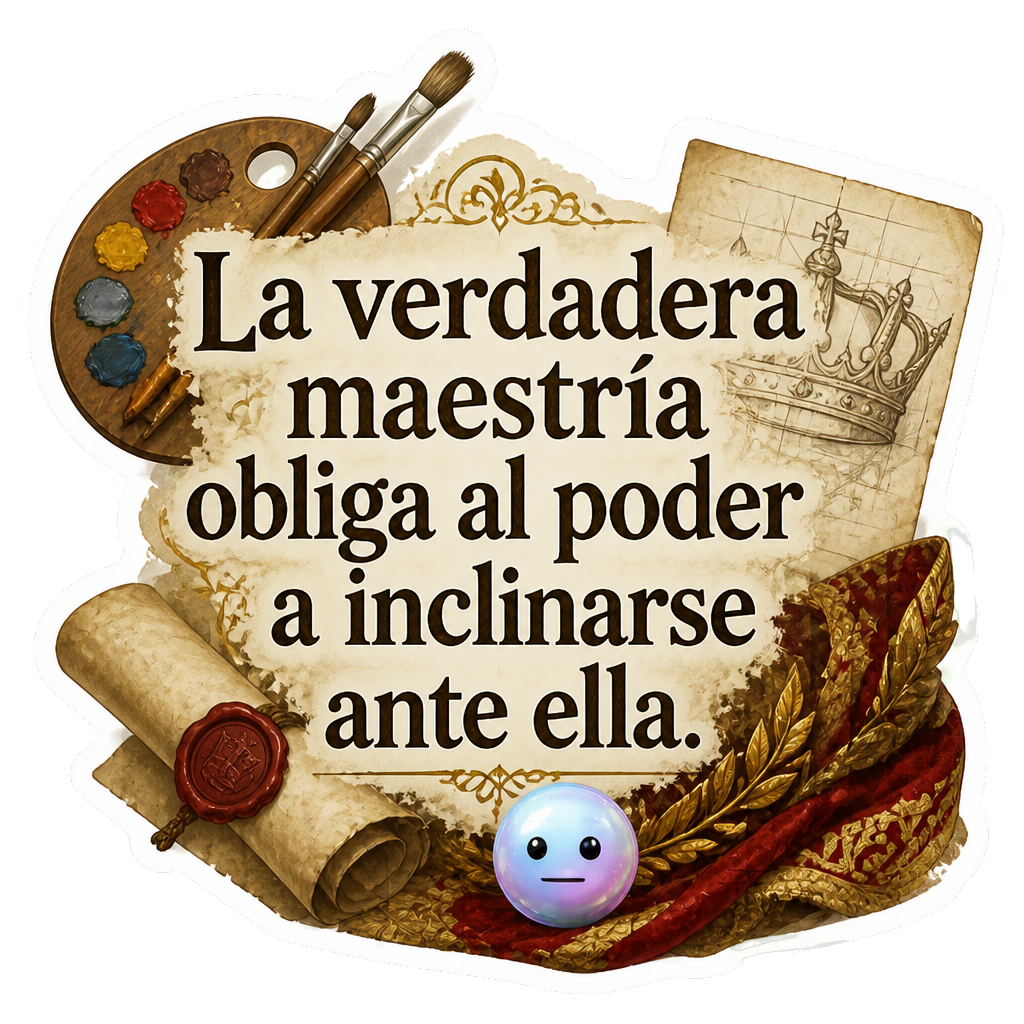 La verdadera maestría obliga al poder a inclinarse ante ella.