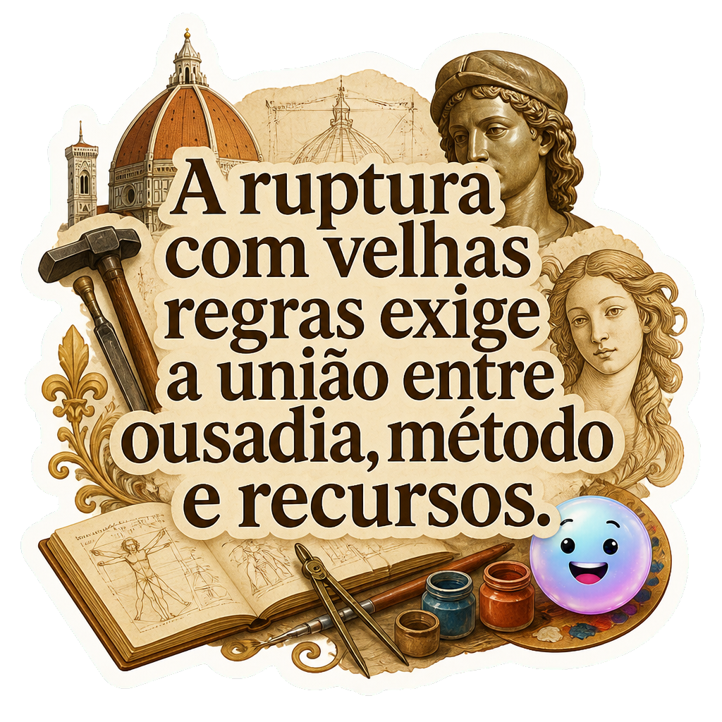 A ruptura com velhas regras exige a união entre ousadia, método e recursos.