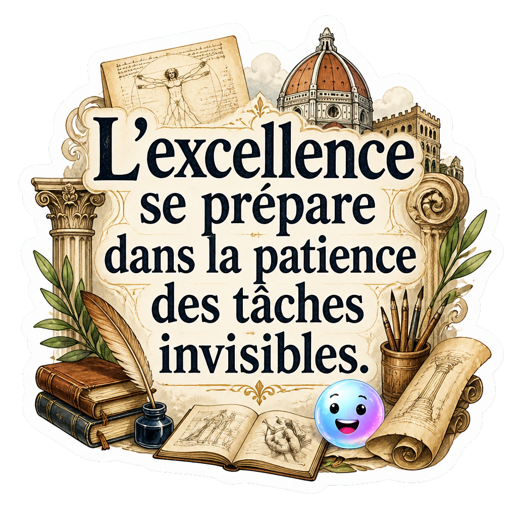 L'excellence se prépare dans la patience des tâches invisibles.