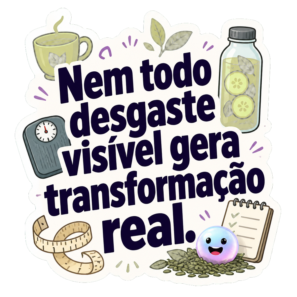 Nem todo desgaste visível gera transformação real.
