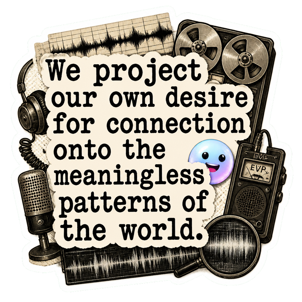 We project our own desire for connection onto the meaningless patterns of the world.
