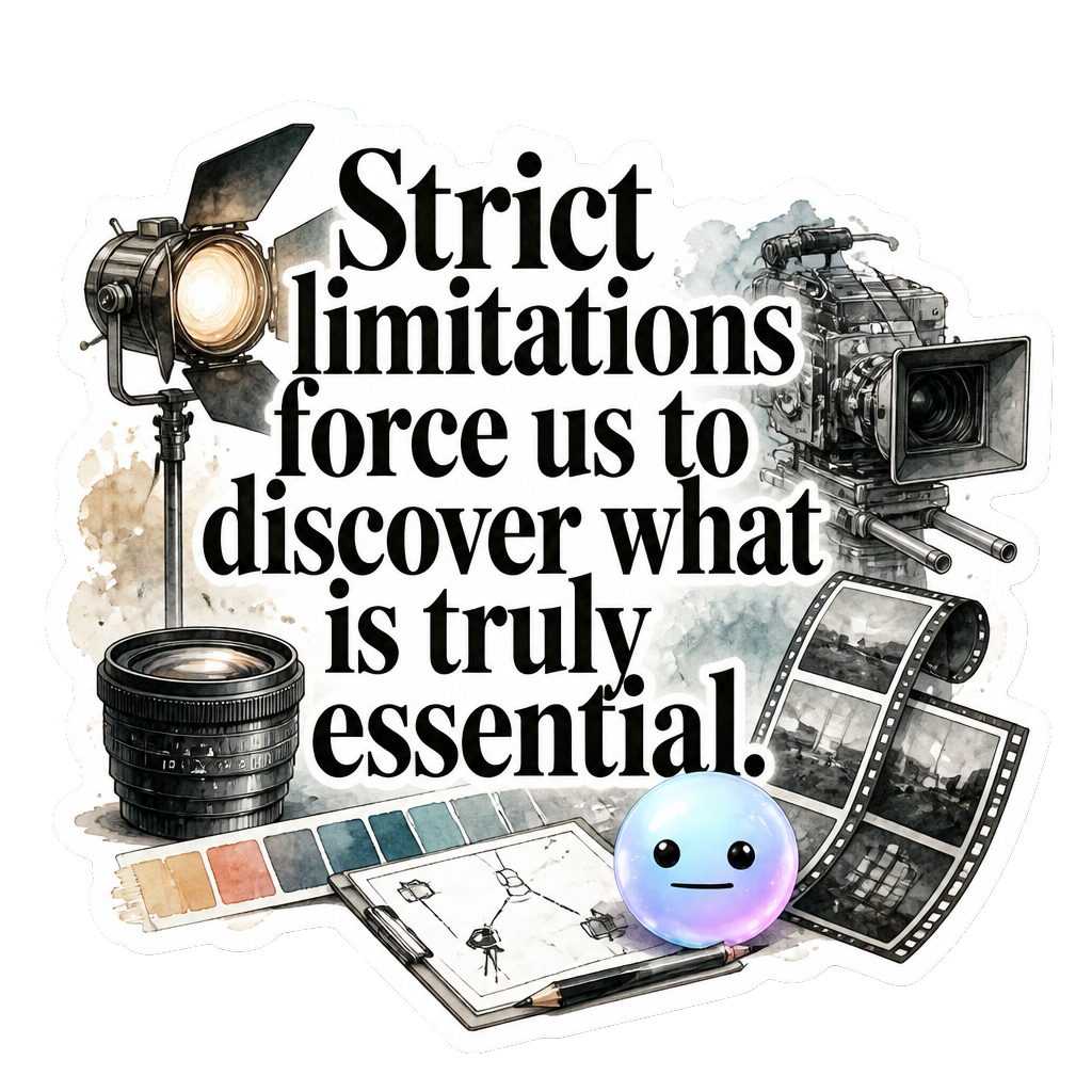 Strict limitations force us to discover what is truly essential.