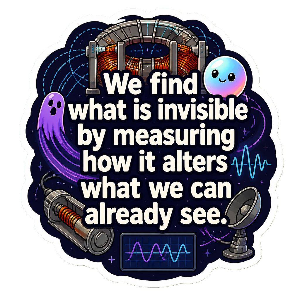 We find what is invisible by measuring how it alters what we can already see.