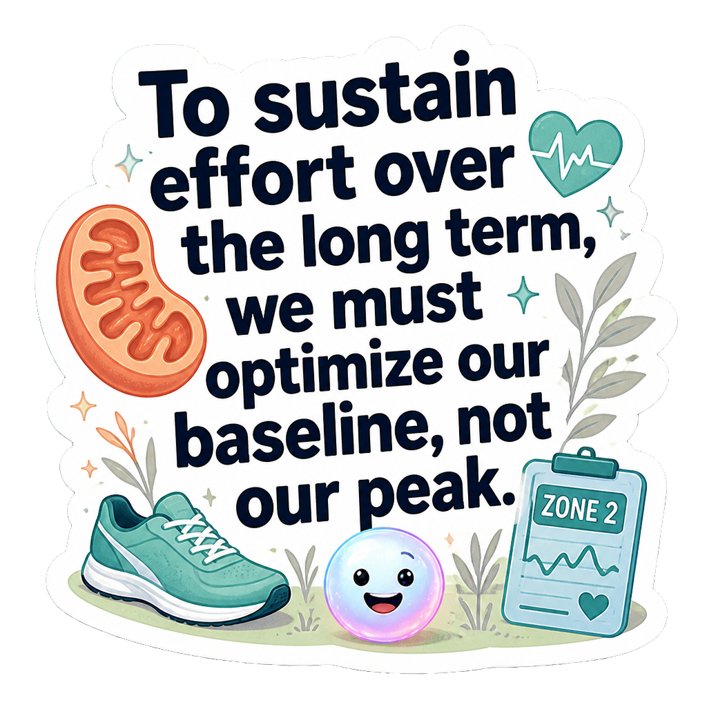 To sustain effort over the long term, we must optimize our baseline, not our peak.