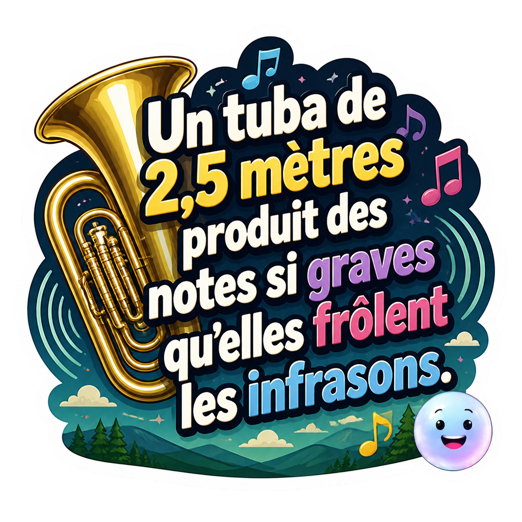 Un tuba de 2,5 mètres produit des notes si graves qu'elles frôlent les infrasons.