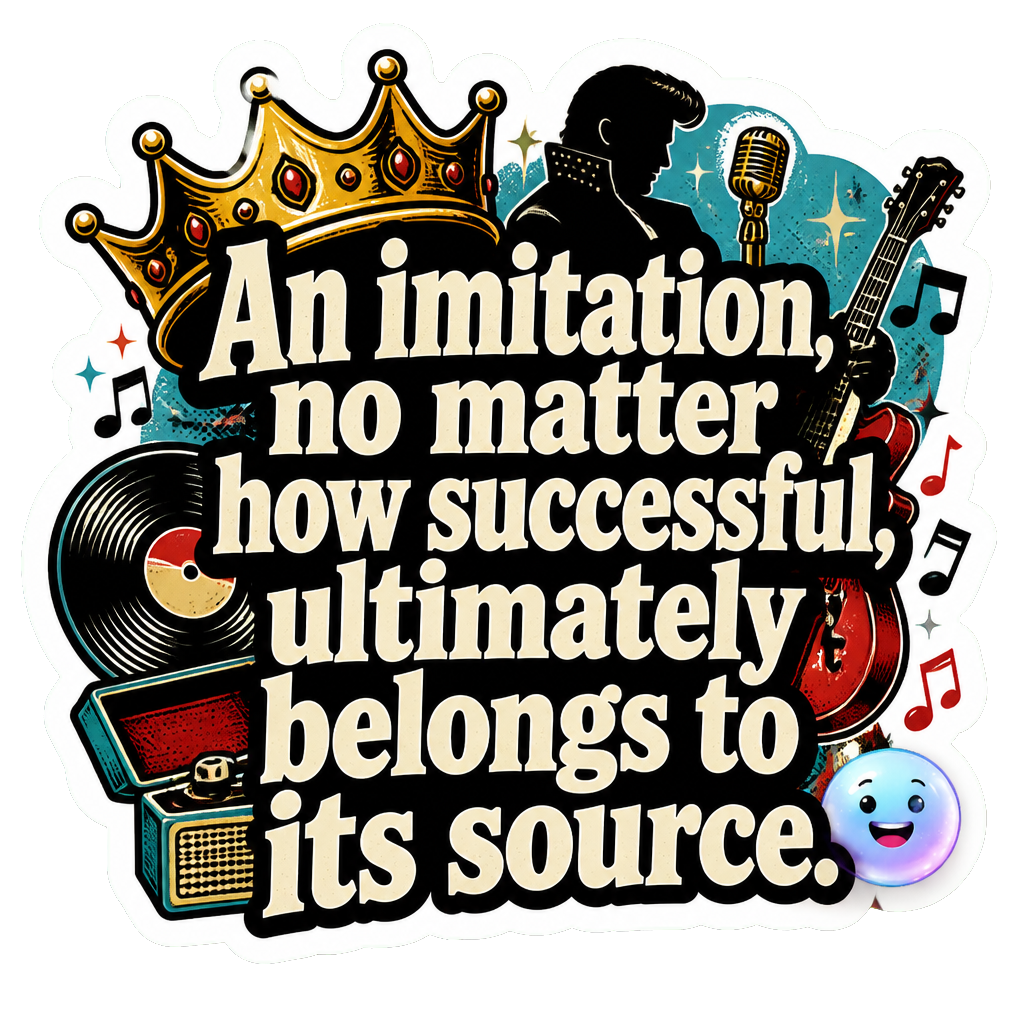 An imitation, no matter how successful, ultimately belongs to its source.