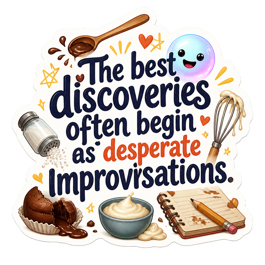 The best discoveries often begin as desperate improvisations.