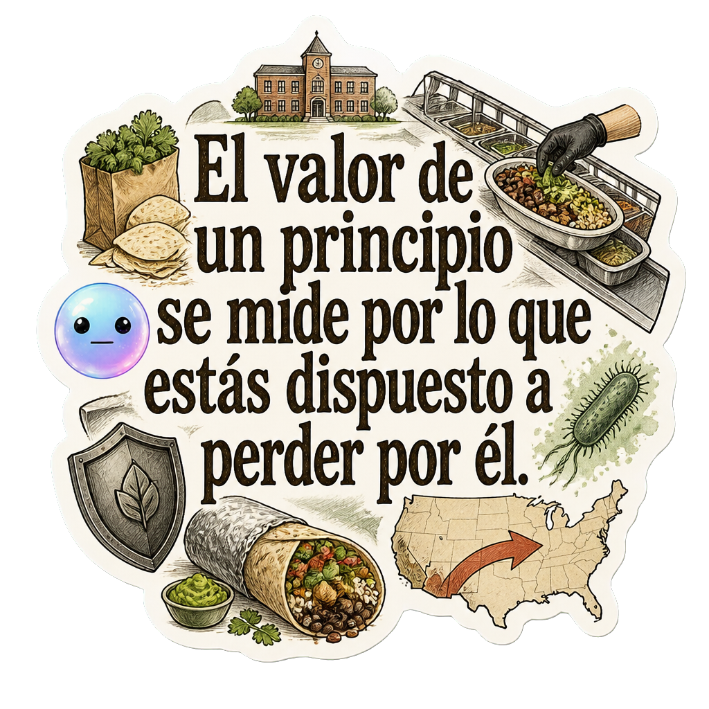 El valor de un principio se mide por lo que estás dispuesto a perder por él.