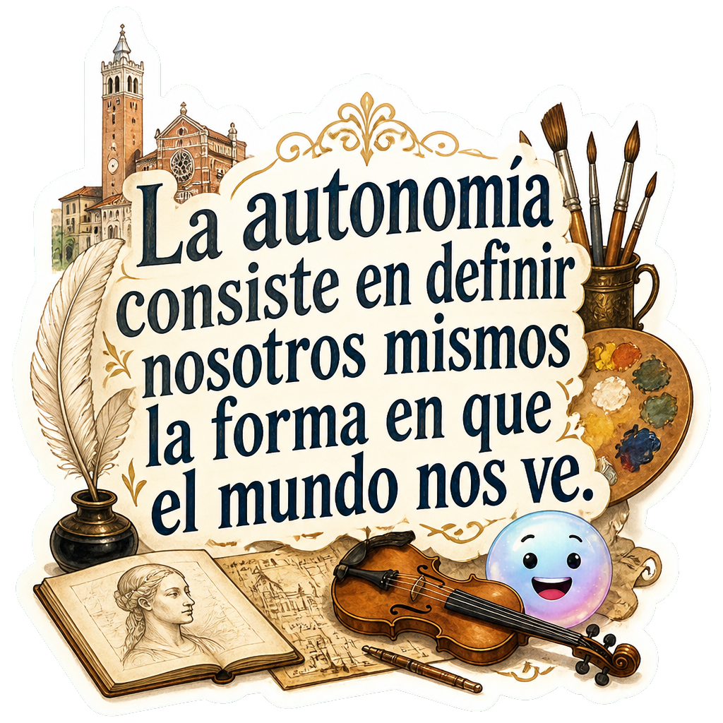 La autonomía consiste en definir nosotros mismos la forma en que el mundo nos ve.