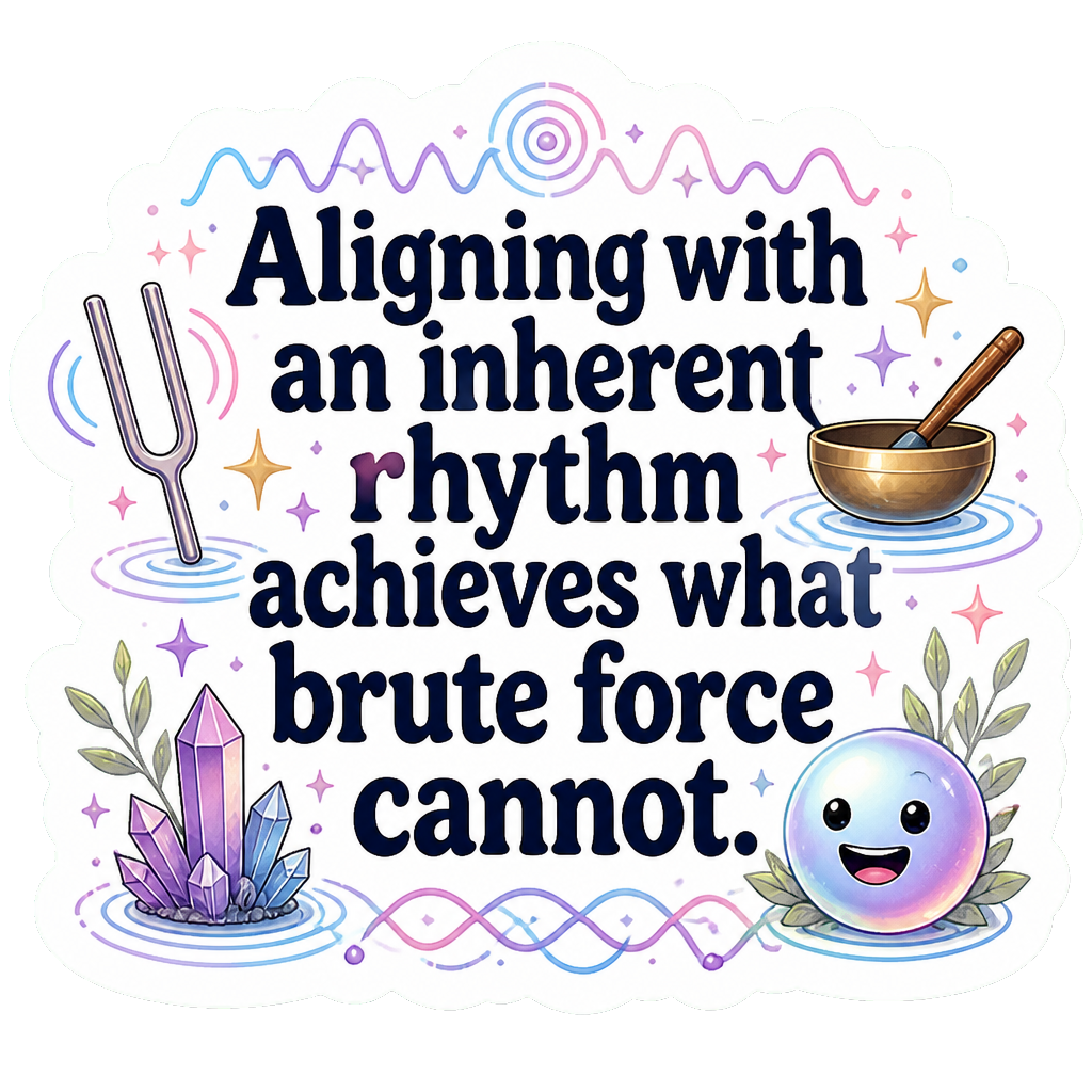 Aligning with an inherent rhythm achieves what brute force cannot.