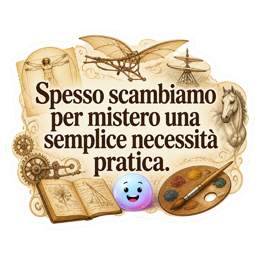 Spesso scambiamo per mistero una semplice necessità pratica.