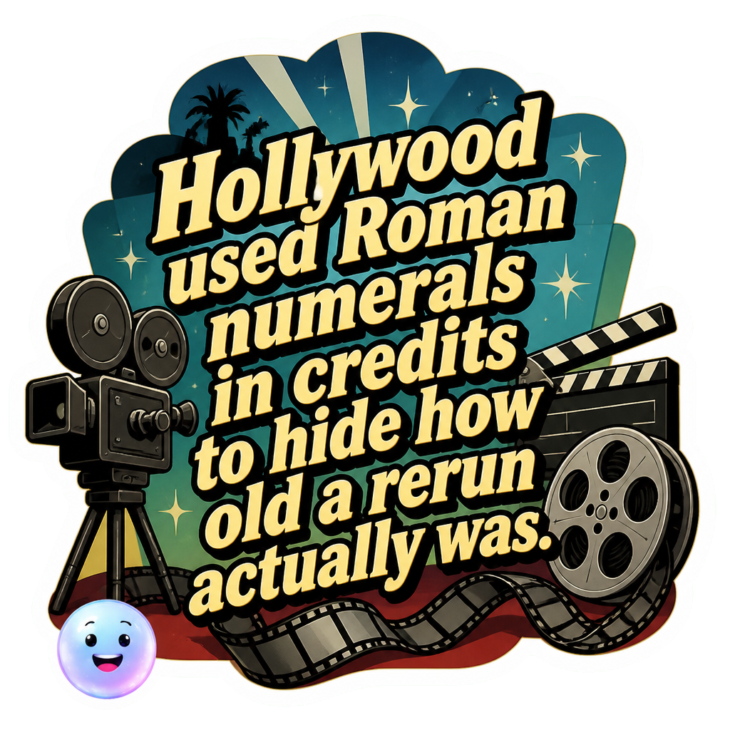 Hollywood used Roman numerals in credits to hide how old a rerun actually was.