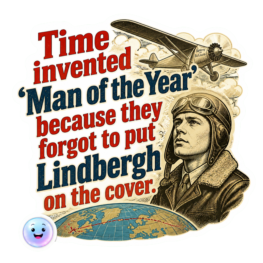 Time invented 'Man of the Year' because they forgot to put Lindbergh on the cover.