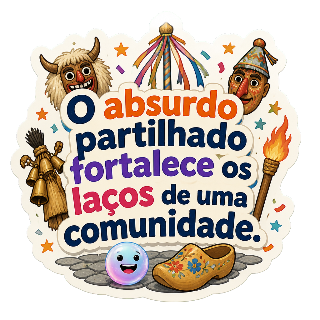 O absurdo partilhado fortalece os laços de uma comunidade.