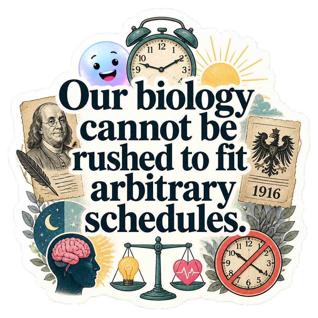 Our biology cannot be rushed to fit arbitrary schedules.