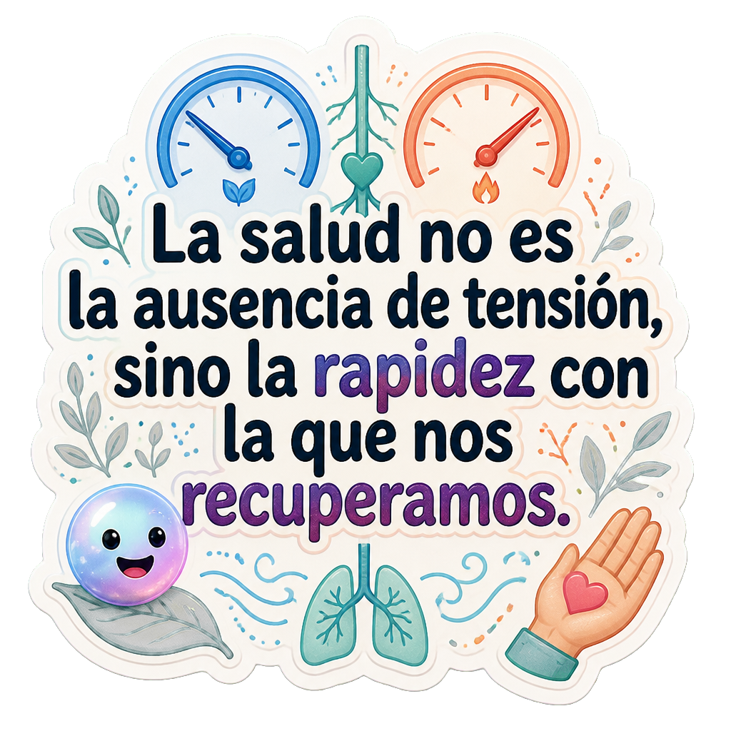 La salud no es la ausencia de tensión, sino la rapidez con la que nos recuperamos.