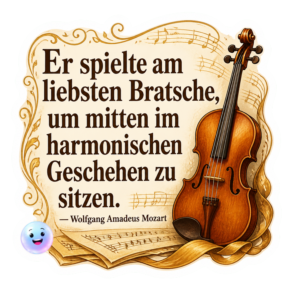Er spielte am liebsten Bratsche, um mitten im harmonischen Geschehen zu sitzen.
