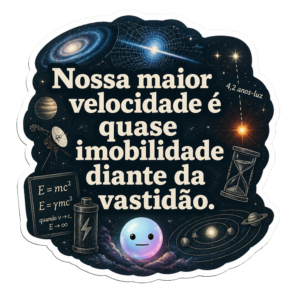 Nossa maior velocidade é quase imobilidade diante da vastidão.