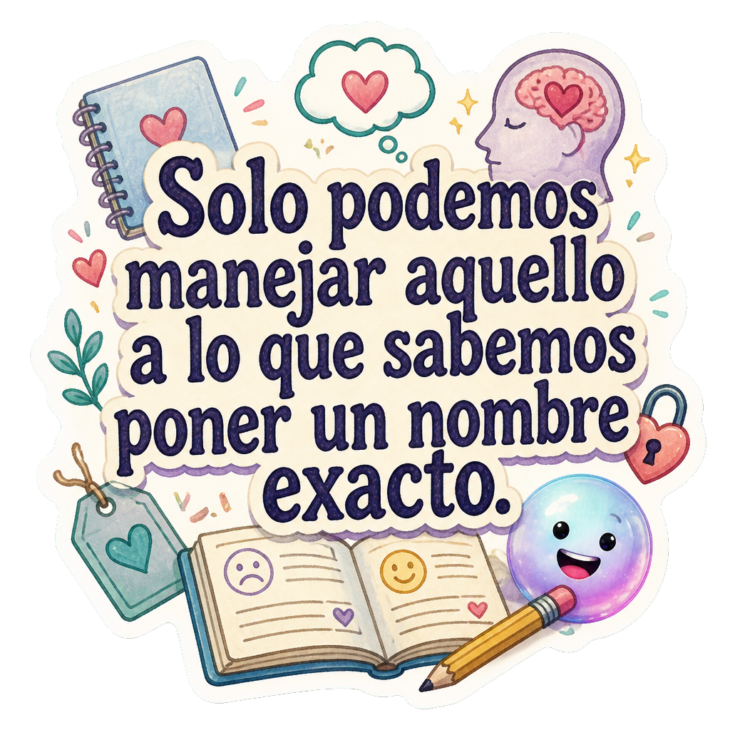 Solo podemos manejar aquello a lo que sabemos poner un nombre exacto.