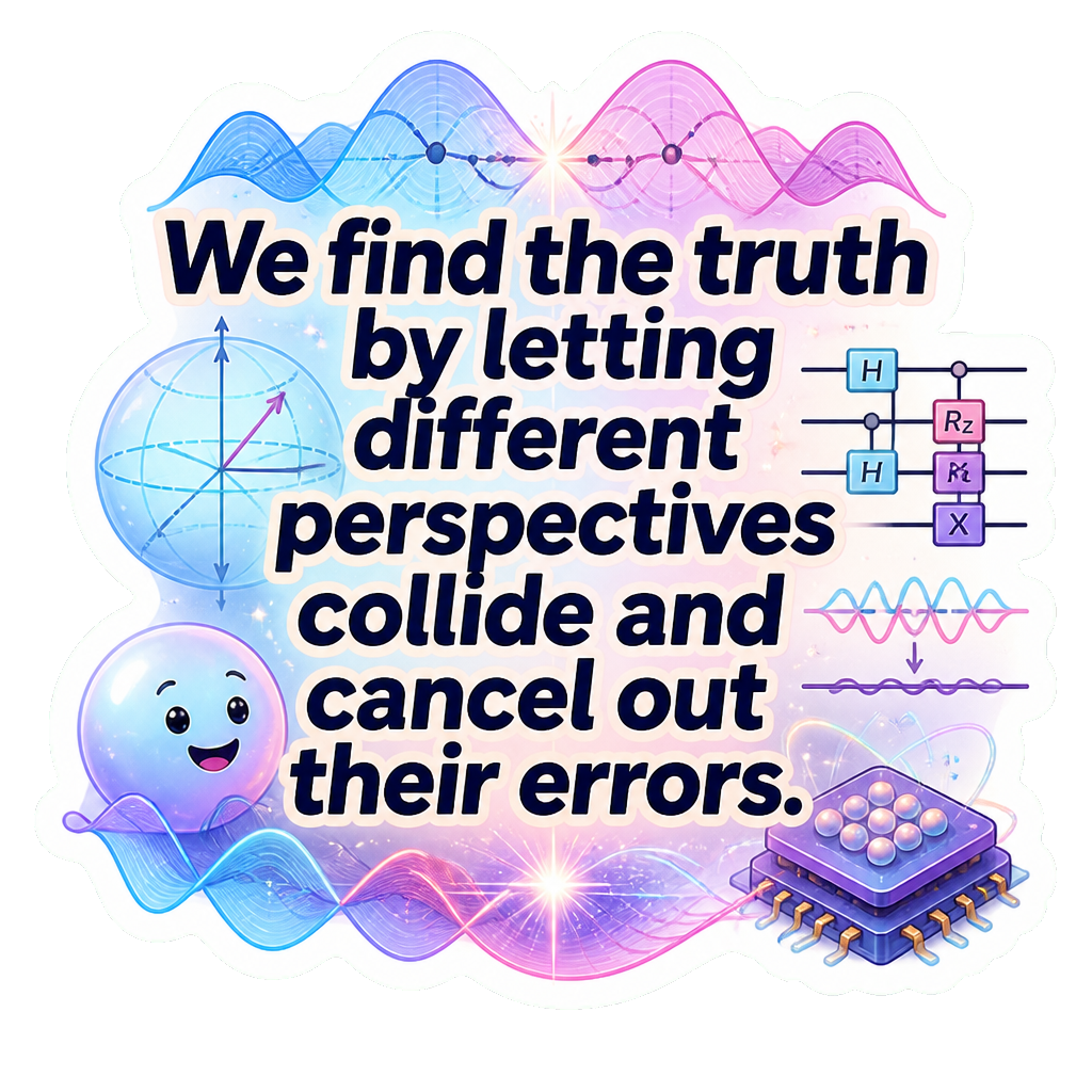 We find the truth by letting different perspectives collide and cancel out their errors.