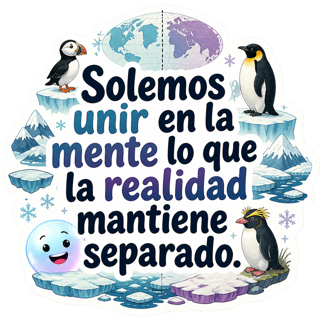 Solemos unir en la mente lo que la realidad mantiene separado.