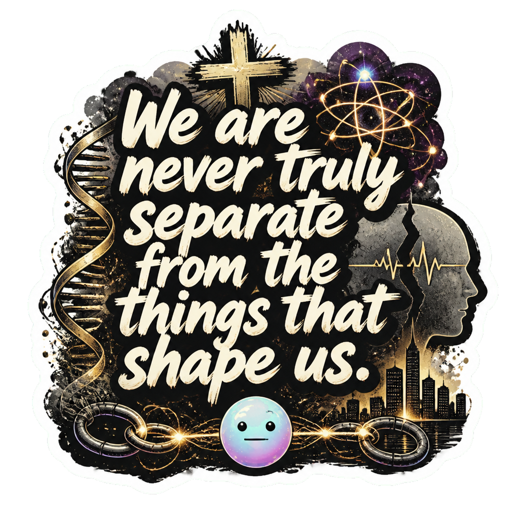 We are never truly separate from the things that shape us.