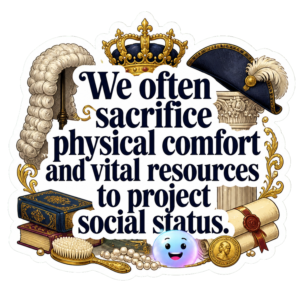 We often sacrifice physical comfort and vital resources to project social status.