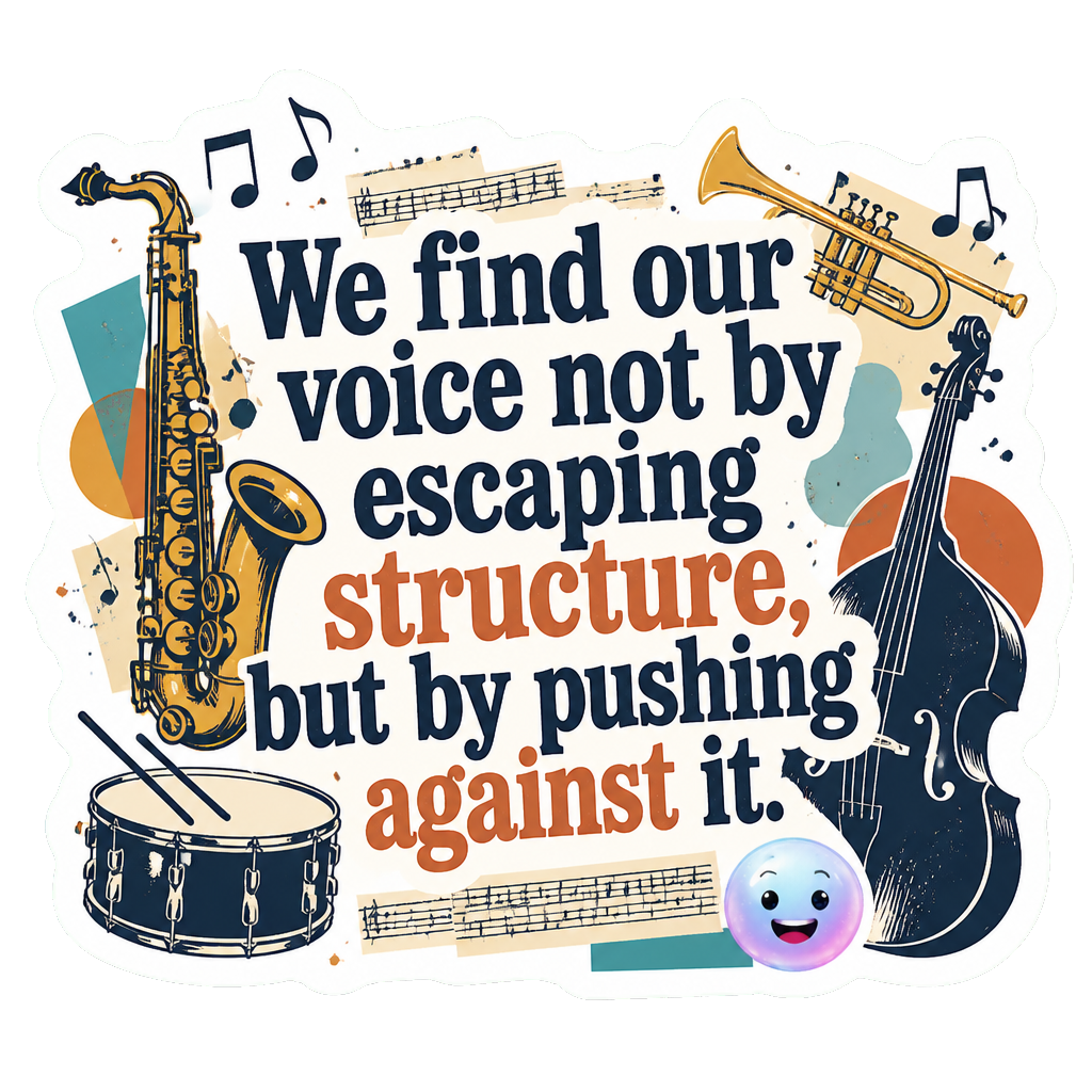 We find our voice not by escaping structure, but by pushing against it.