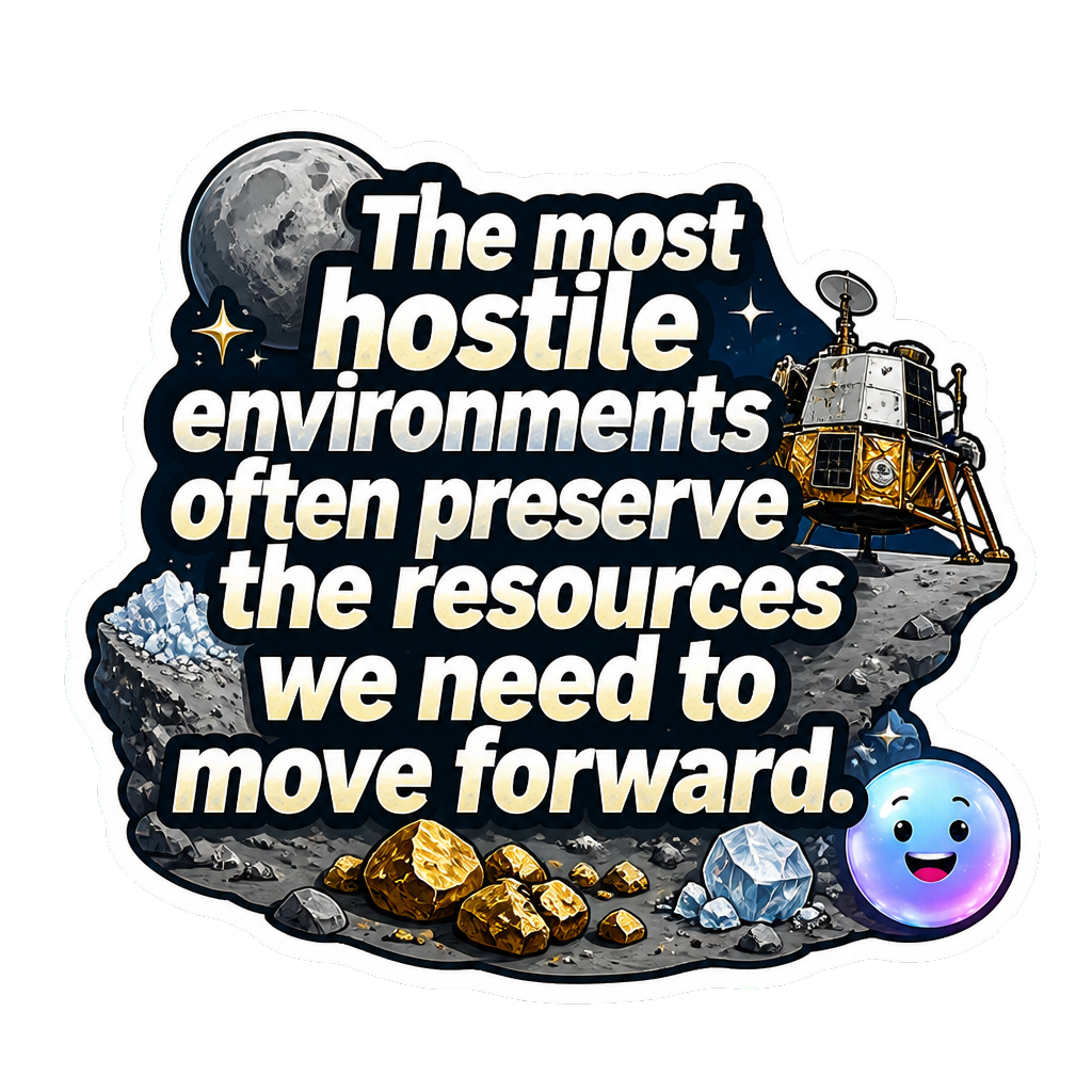 The most hostile environments often preserve the resources we need to move forward.