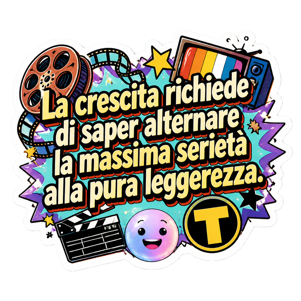 La crescita richiede di saper alternare la massima serietà alla pura leggerezza.