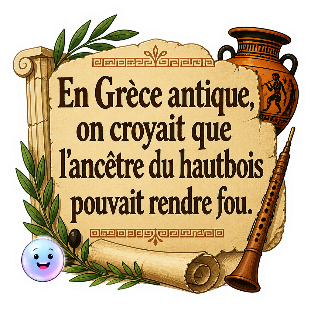 En Grèce antique, on croyait que l'ancêtre du hautbois pouvait rendre fou.