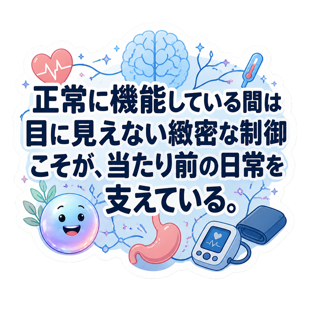 正常に機能している間は目に見えない緻密な制御こそが、当たり前の日常を支えている。