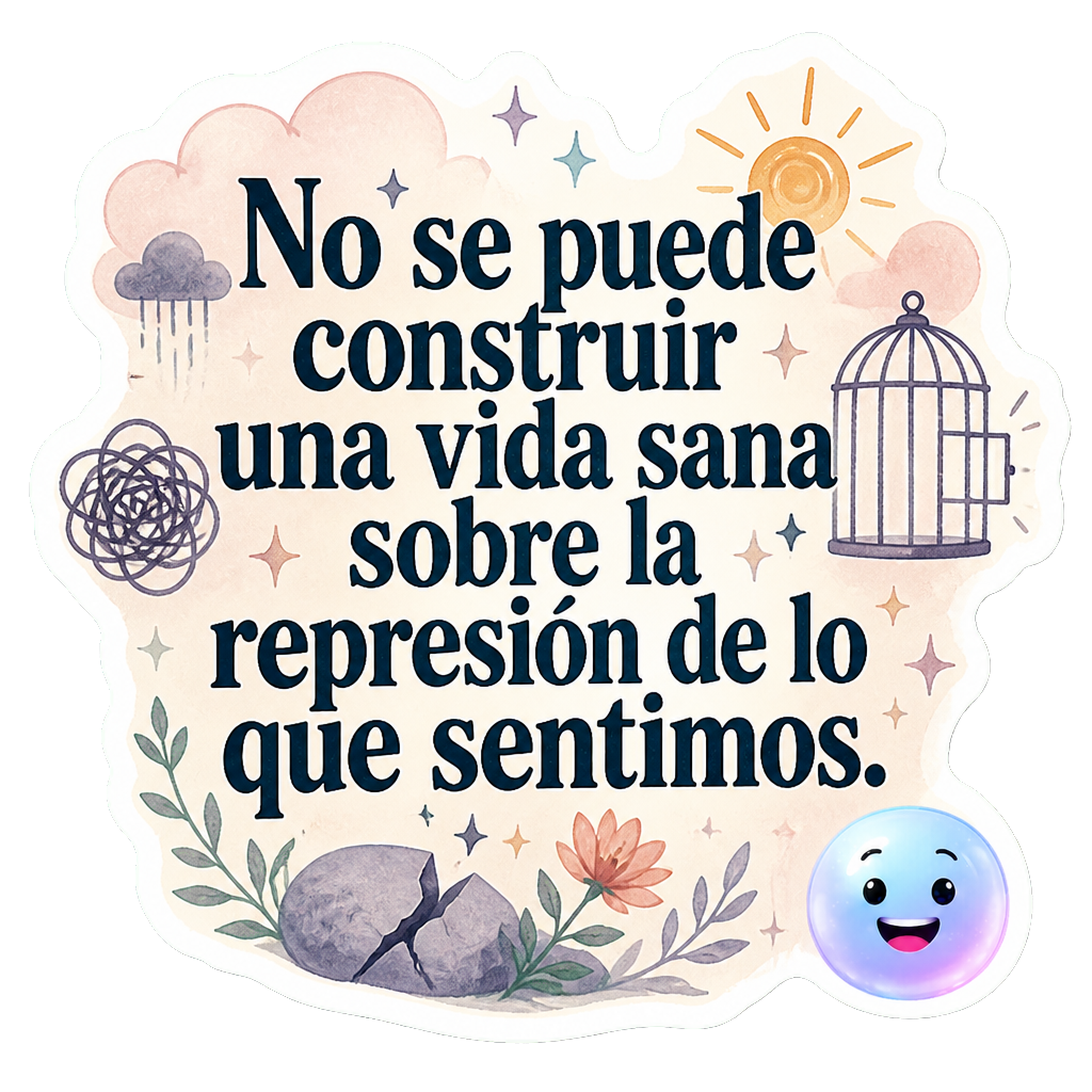 No se puede construir una vida sana sobre la represión de lo que sentimos.