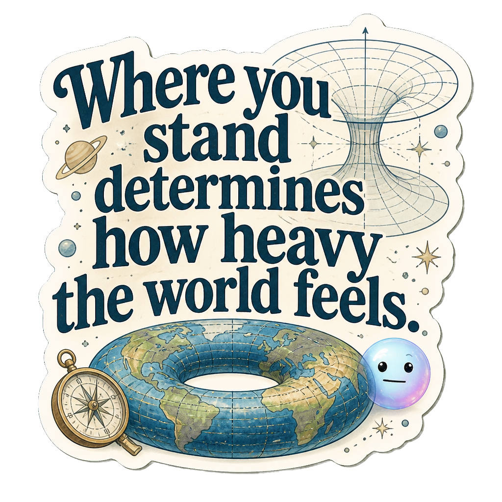 Where you stand determines how heavy the world feels.