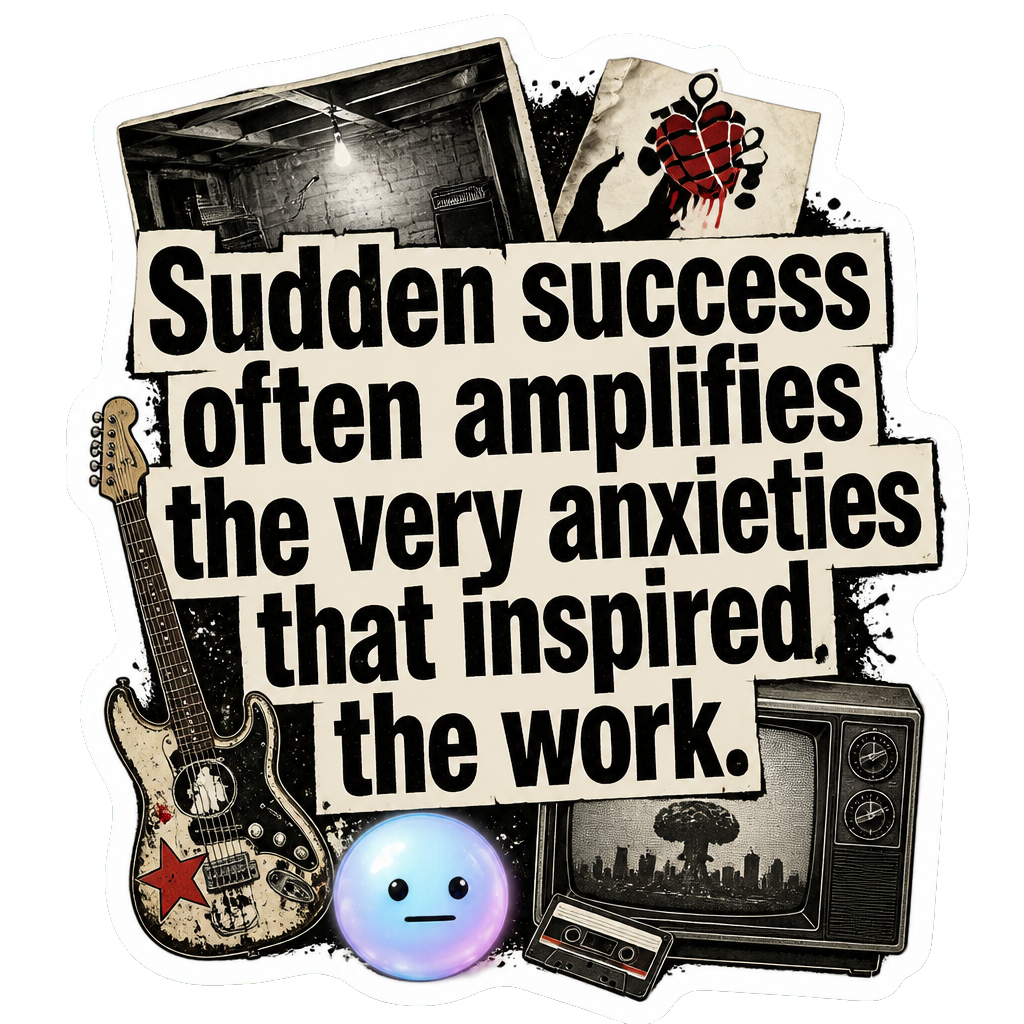 Sudden success often amplifies the very anxieties that inspired the work.