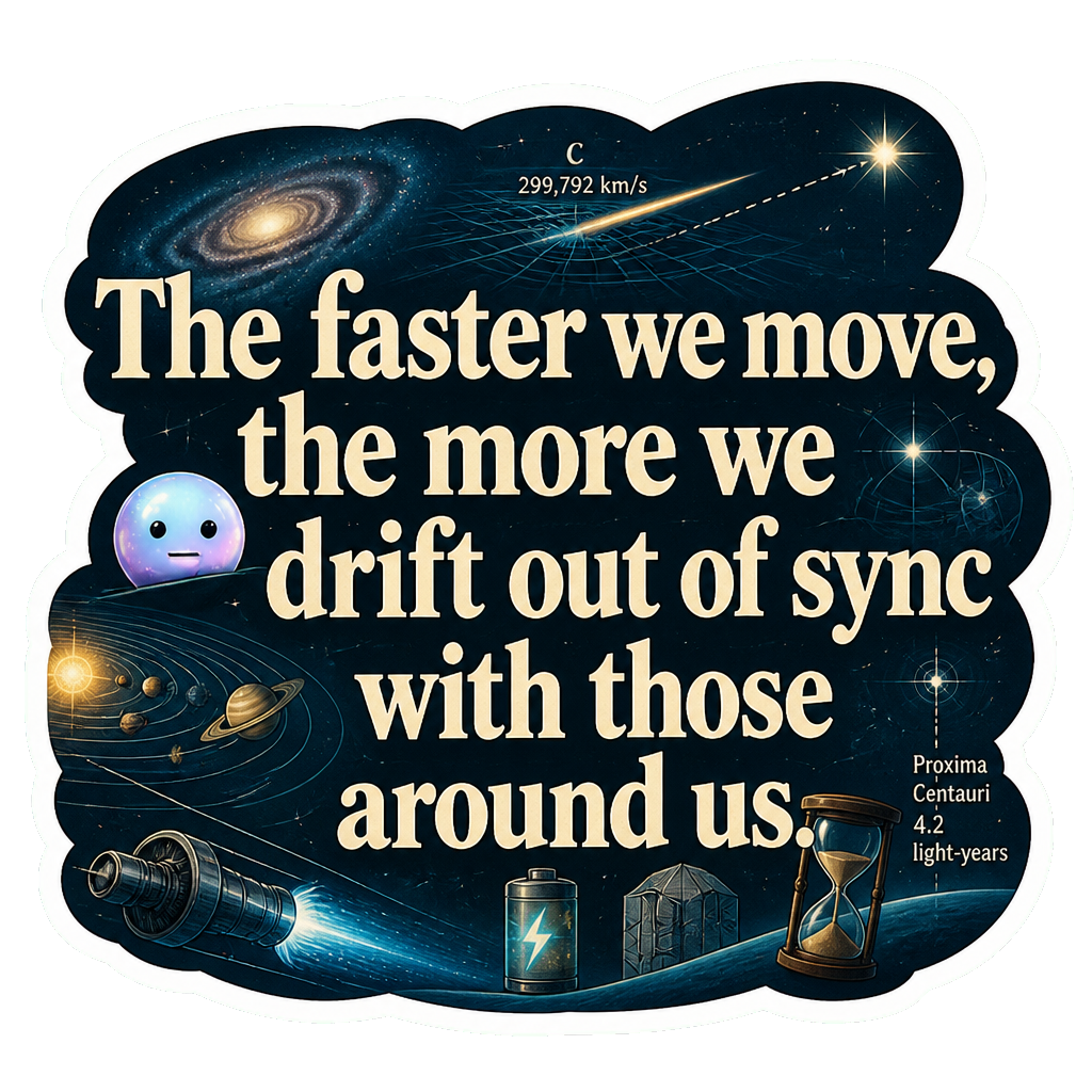 The faster we move, the more we drift out of sync with those around us.