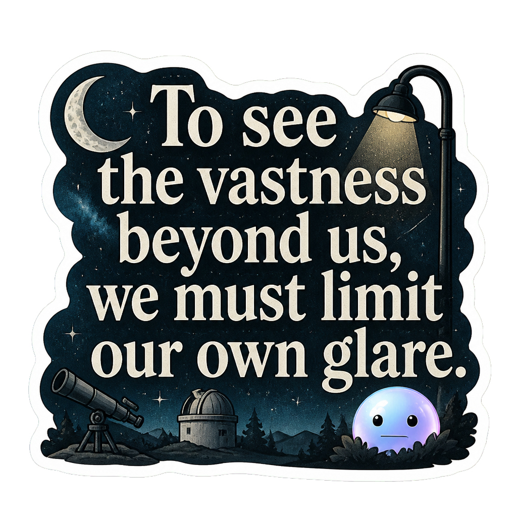 To see the vastness beyond us, we must limit our own glare.