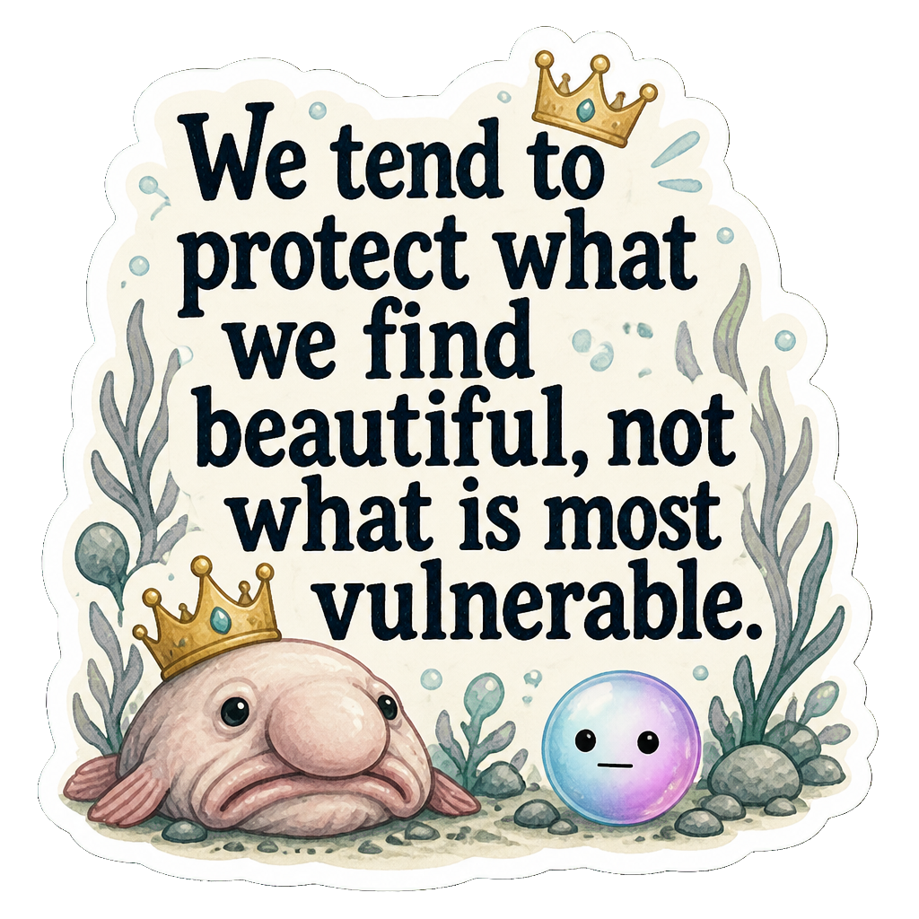 We tend to protect what we find beautiful, not what is most vulnerable.