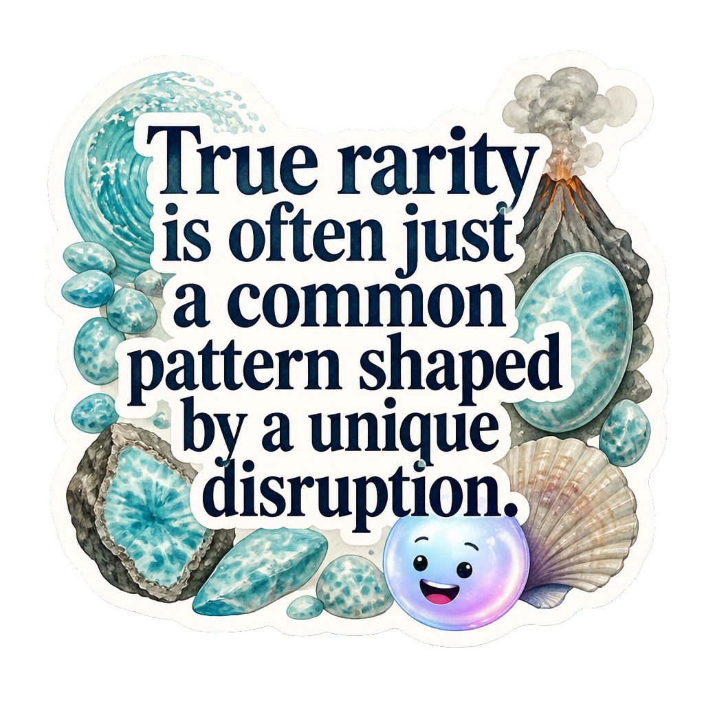 True rarity is often just a common pattern shaped by a unique disruption.