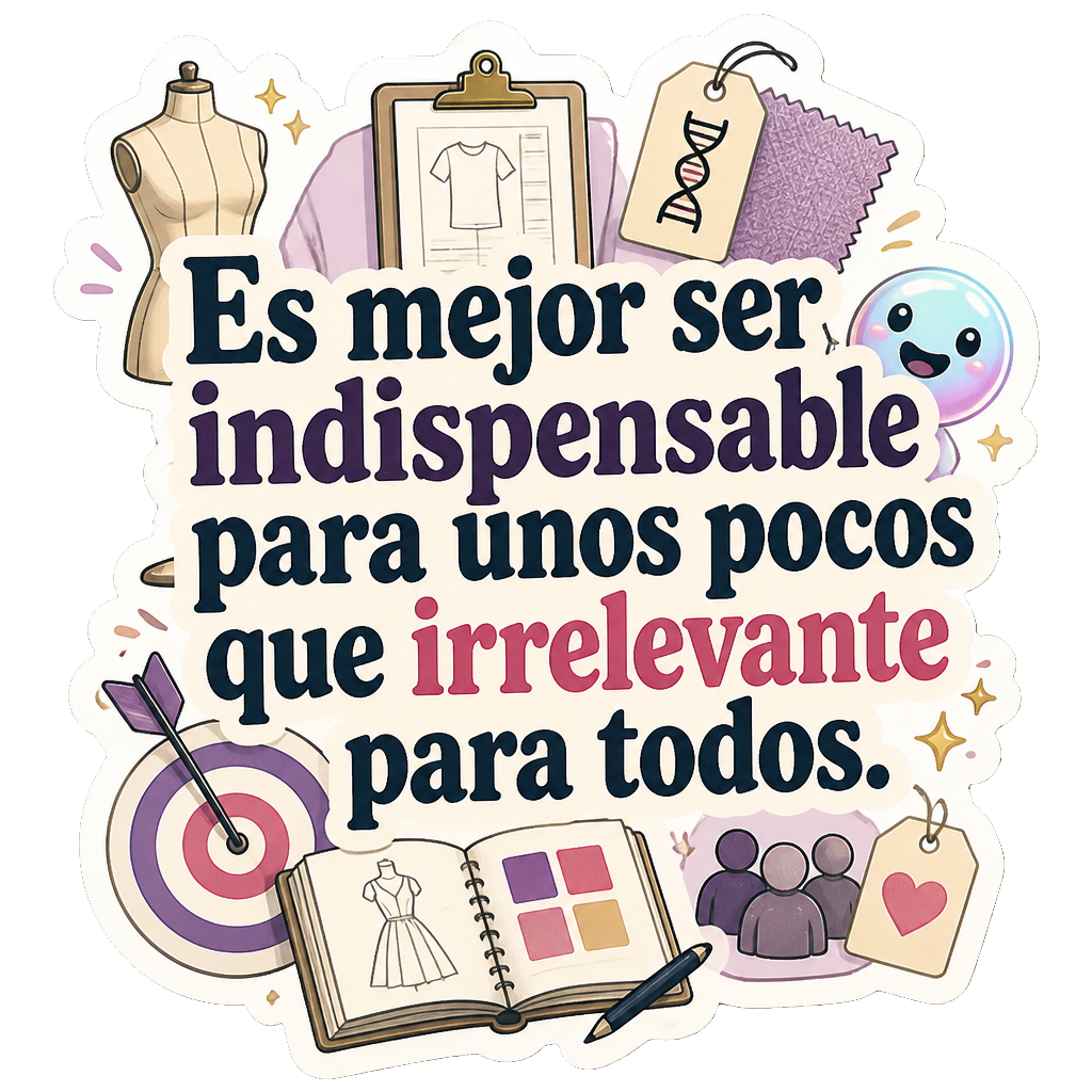 Es mejor ser indispensable para unos pocos que irrelevante para todos.