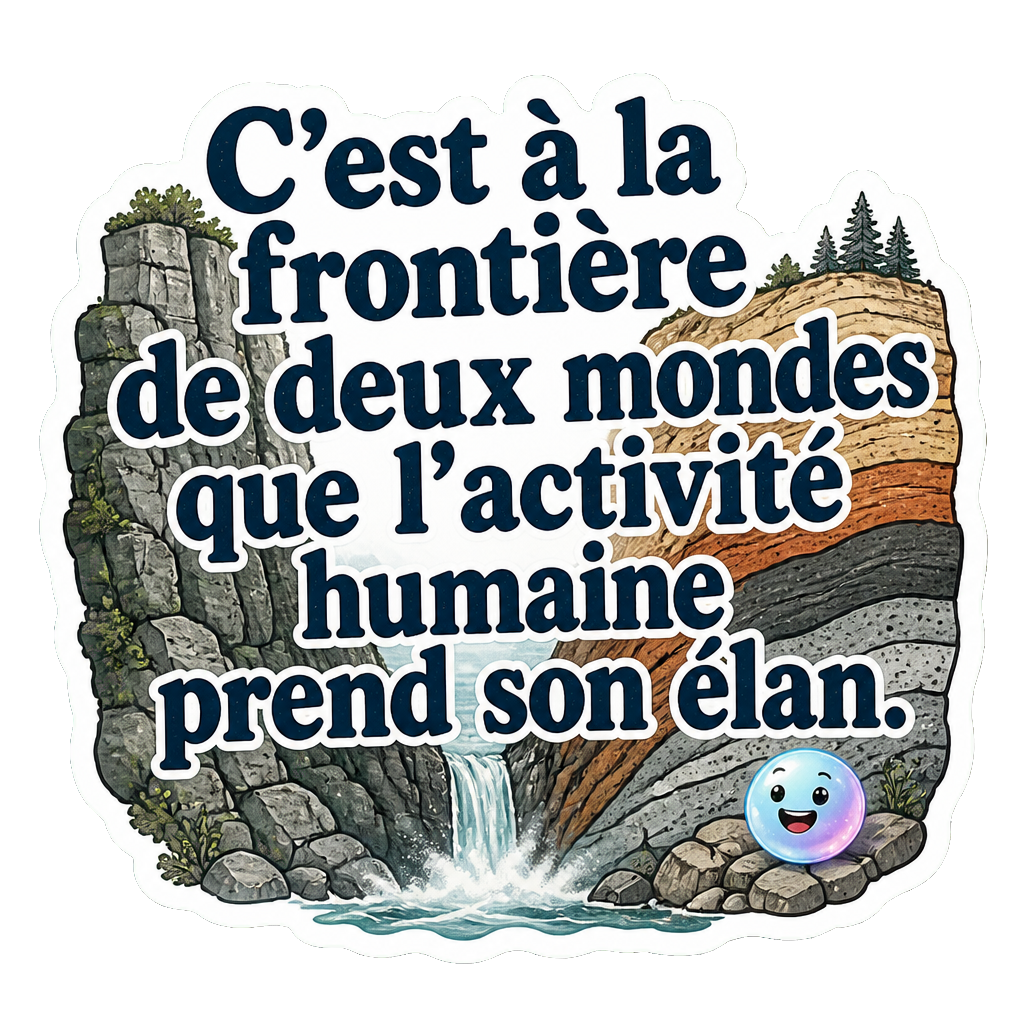C'est à la frontière de deux mondes que l'activité humaine prend son élan.