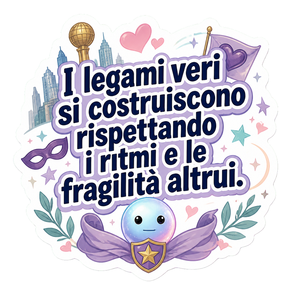 I legami veri si costruiscono rispettando i ritmi e le fragilità altrui.