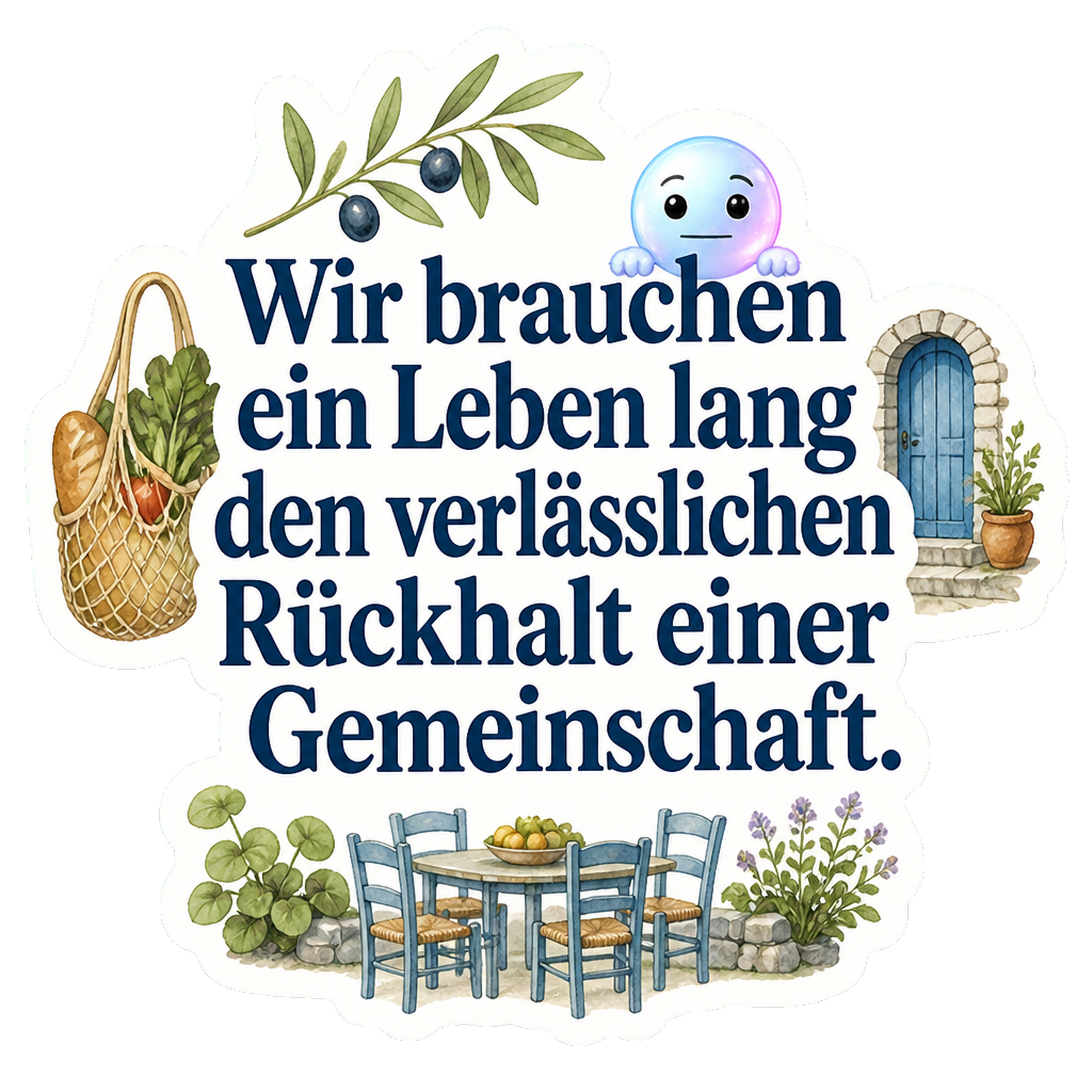Wir brauchen ein Leben lang den verlässlichen Rückhalt einer Gemeinschaft.
