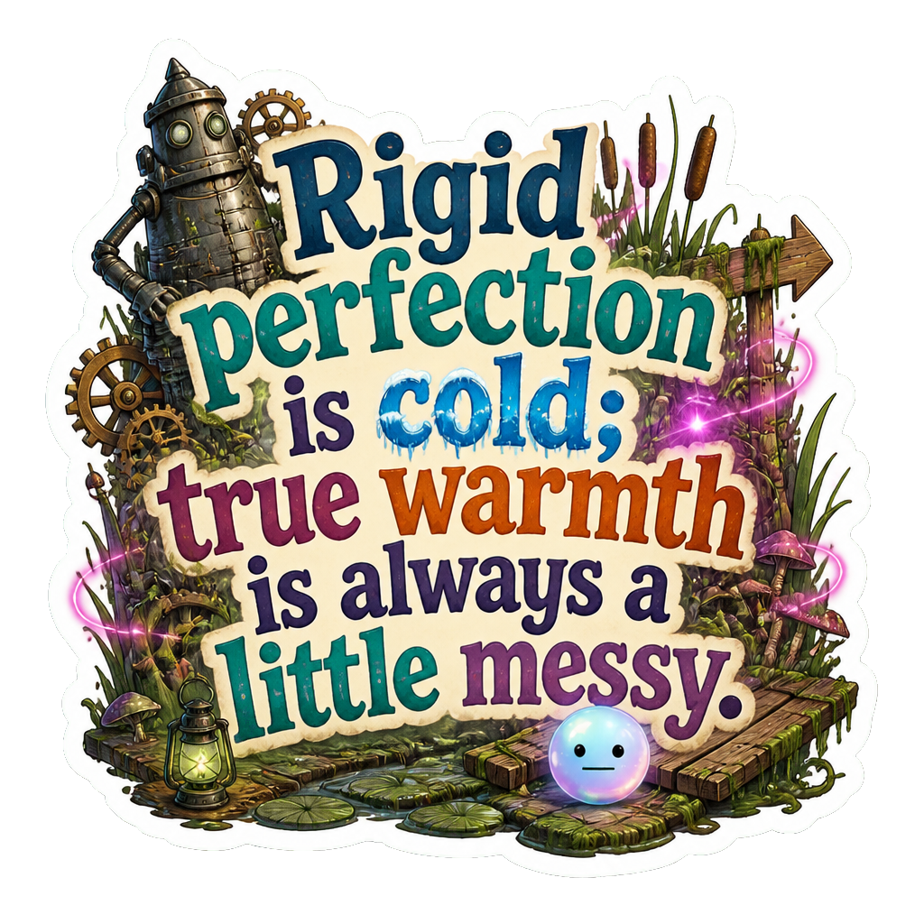 Rigid perfection is cold; true warmth is always a little messy.