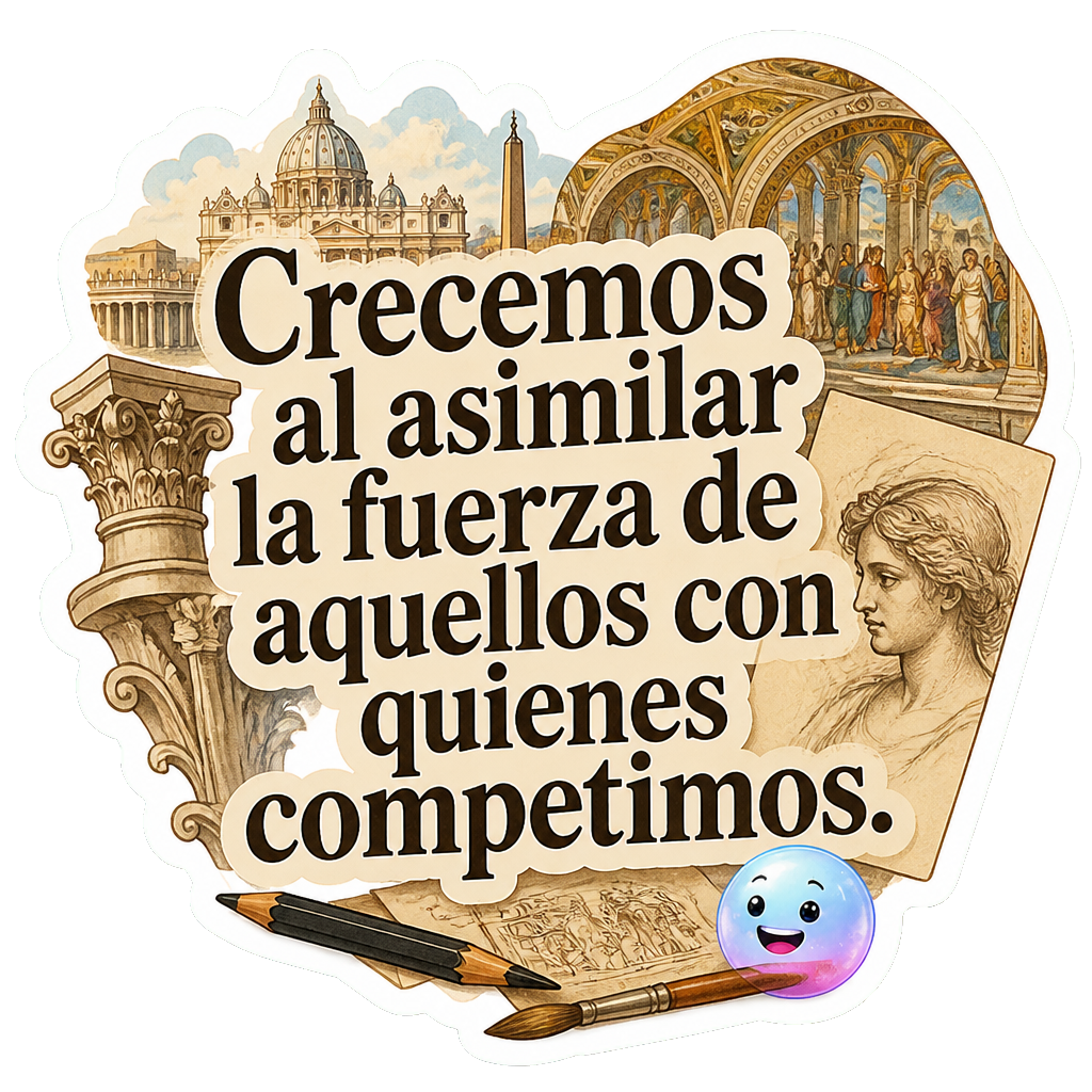 Crecemos al asimilar la fuerza de aquellos con quienes competimos.