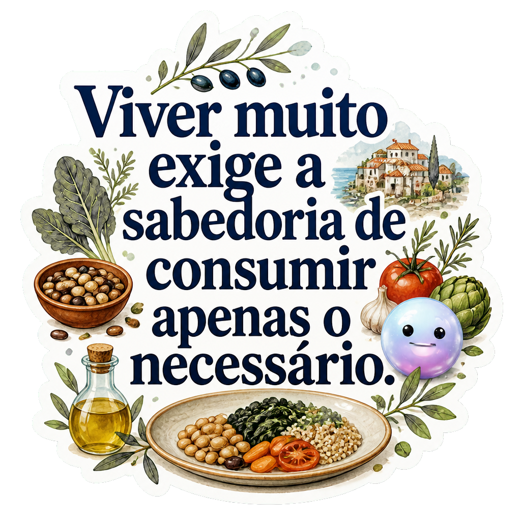 Viver muito exige a sabedoria de consumir apenas o necessário.
