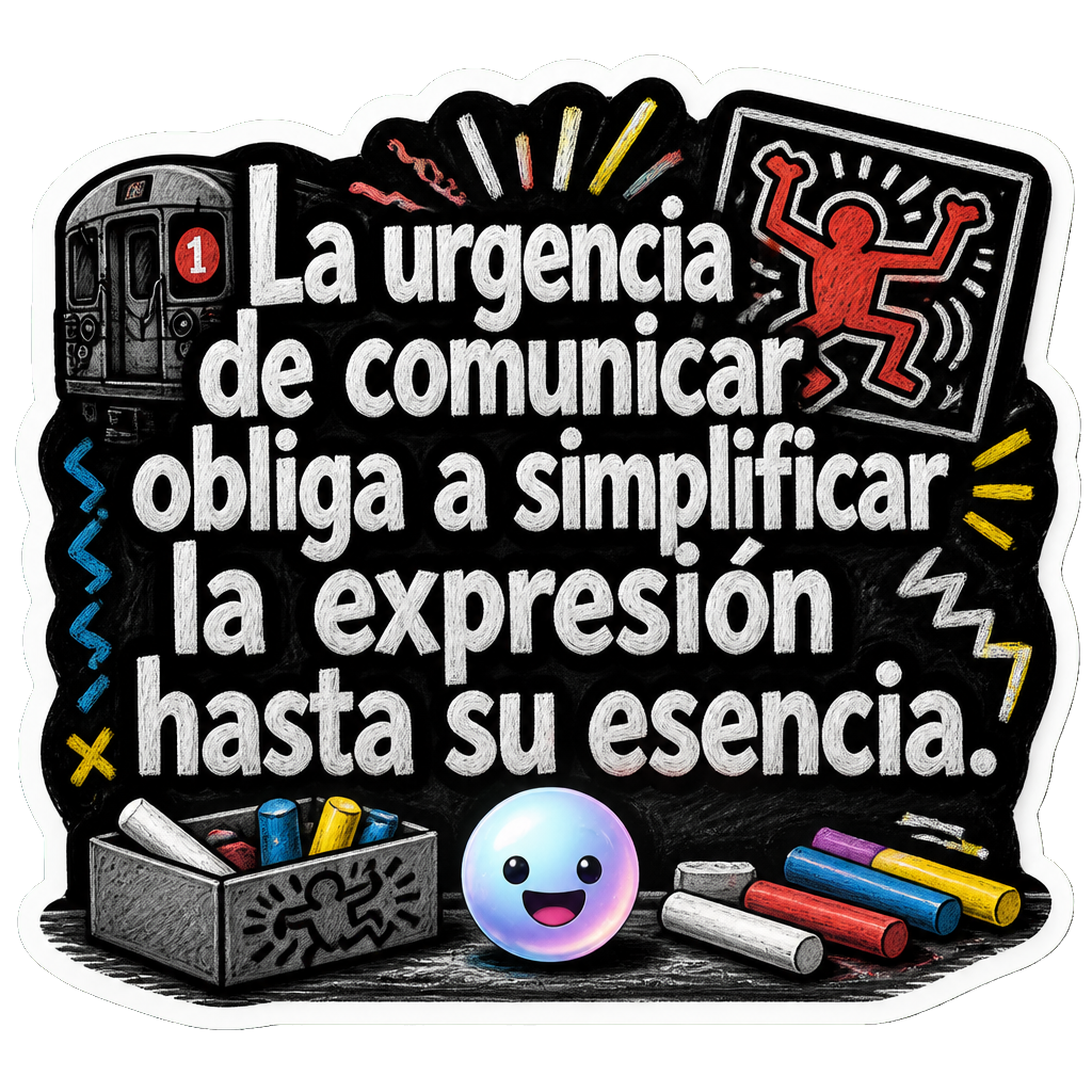 La urgencia de comunicar obliga a simplificar la expresión hasta su esencia.